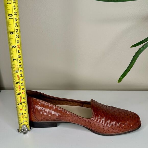 Trotters Woven Leather Loafers SlipOn Flats Brown Basketweave Leather 10.5N NWOB - Picture 9 of 11